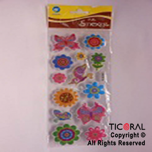 STICKER FLORES MARIPOSAS HS5281-2 x 12